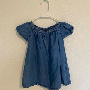 Polo by Ralph Lauren Chambray Off-Shoulder Top - Light Blue